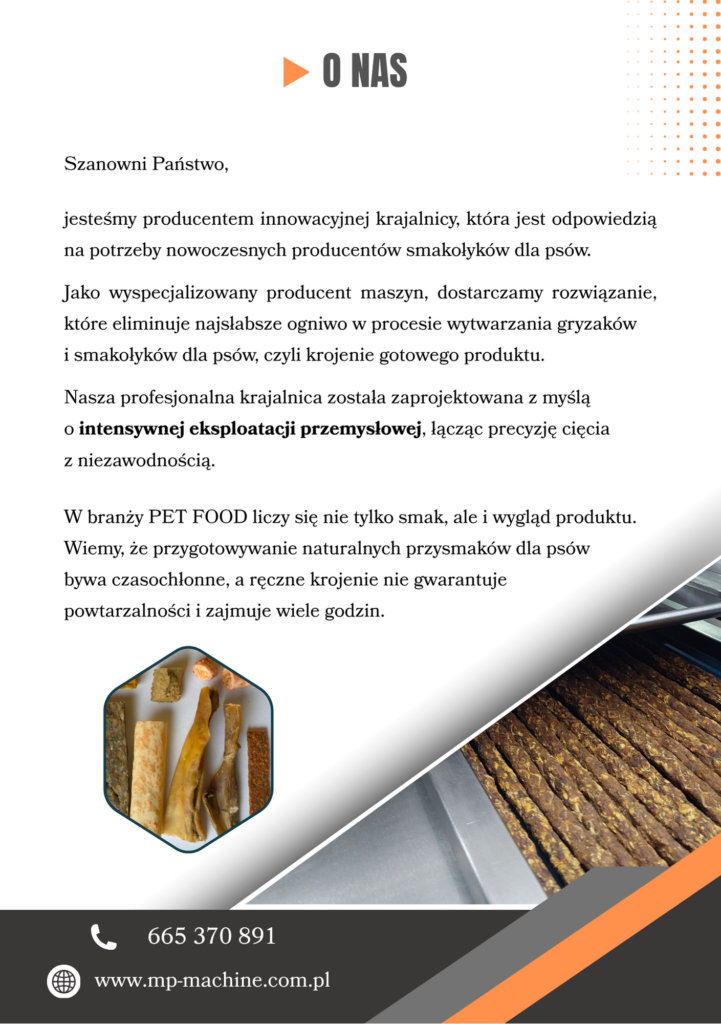 krajalnica dla branży PET FOOD