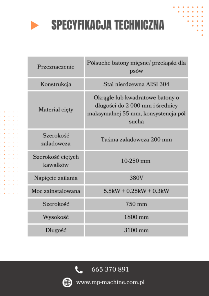 krajalnica dla branży PET FOOD